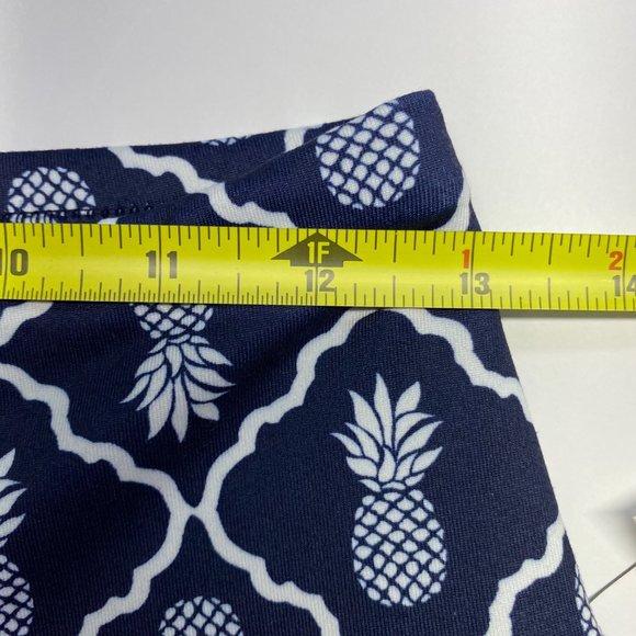 NEW CROWN & IVY SPORT Pineapple & Lattice Leggings Blue & White S - Picture 8 of 11